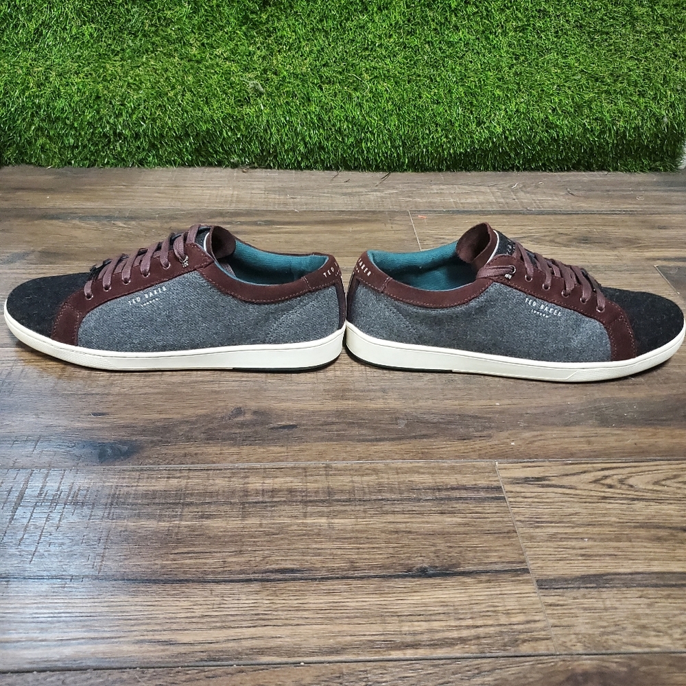 TED BAKER 'Minem' low-top wool finish trainers - Picture 4 of 7
